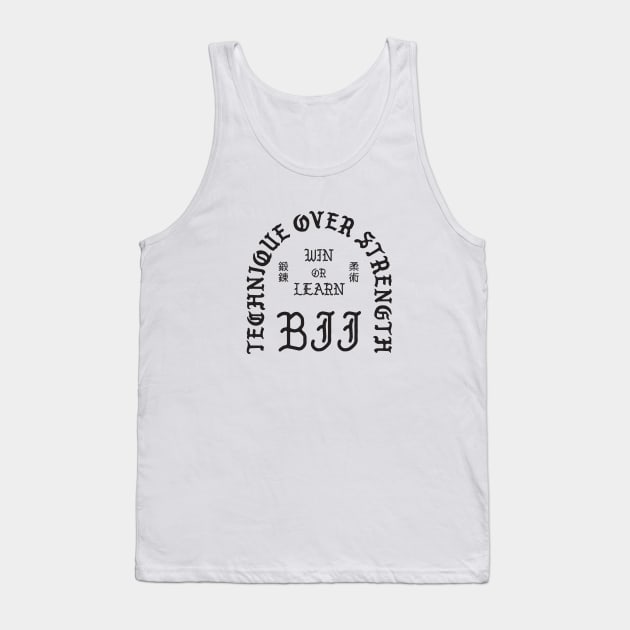 BJJ Blackletter Tank Top by SurfYogaBJJ